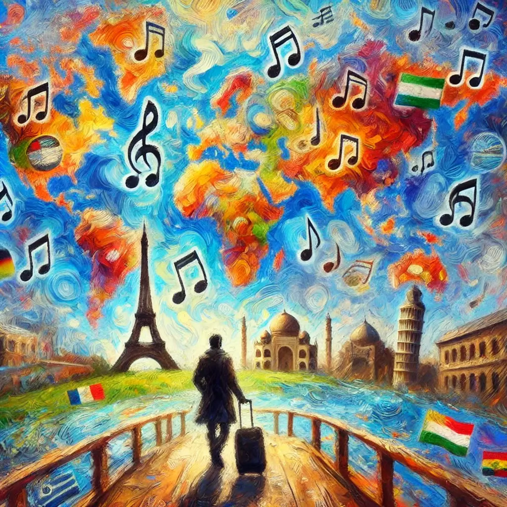 Label the countries I visit with a song